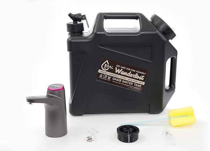 Portable 3 Gallon Water Tank with USB Rechargeable Water Pump Faucet, Food Grade Materials, Great for Camping, Overlanding, Sports, Emergencies, Sports, and More