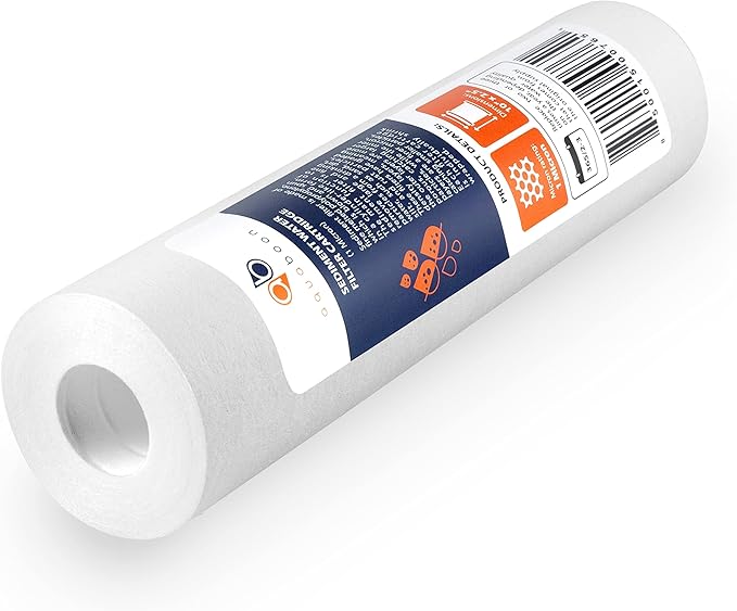 Aquaboon 5 Micron 10 x 2.5 Sediment, GAC, Carbon Filter Replacements Set of 3 Home Water Filters Cartridges Compatible with GAC-10, WHKF-GD05, WHWC