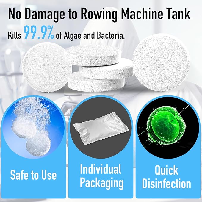 Water Purification Tablets for Rowing Machines | Aquatabs for Tank Cleaning | Safe & Eco-Friendly Water Treatment Solution(8PCS)