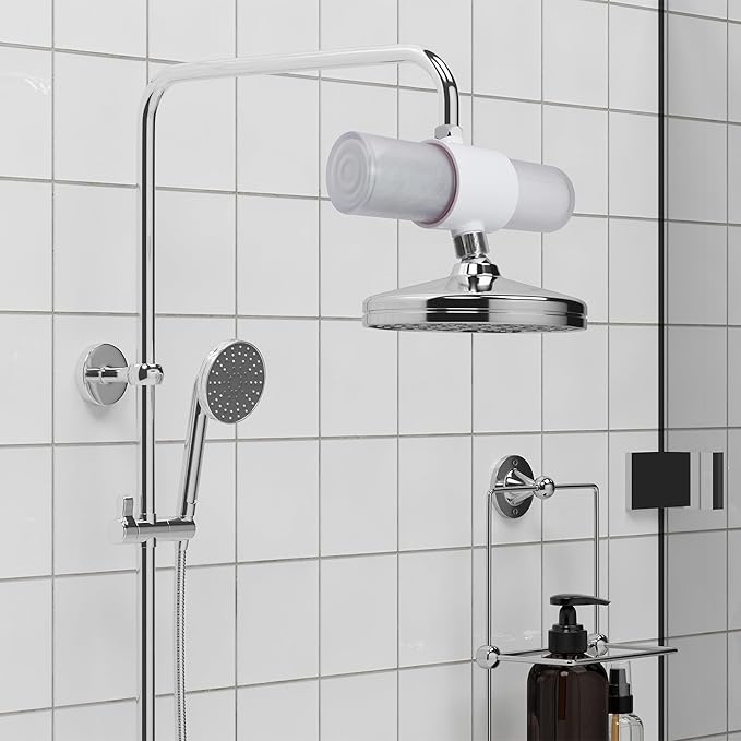 Weddell Duo Shower Filter – NSF Certified Shower Filter for Chlorine Reduction, Lead-Free, Easy Installation, Award-Winning Filter for Healthier Hair & Skin (White)