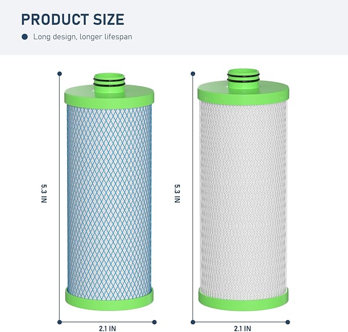 2-Stage AO-US-200-R Clean Water Filter is Compatible with AO Smith Claryum Water Filter System, 1 Set