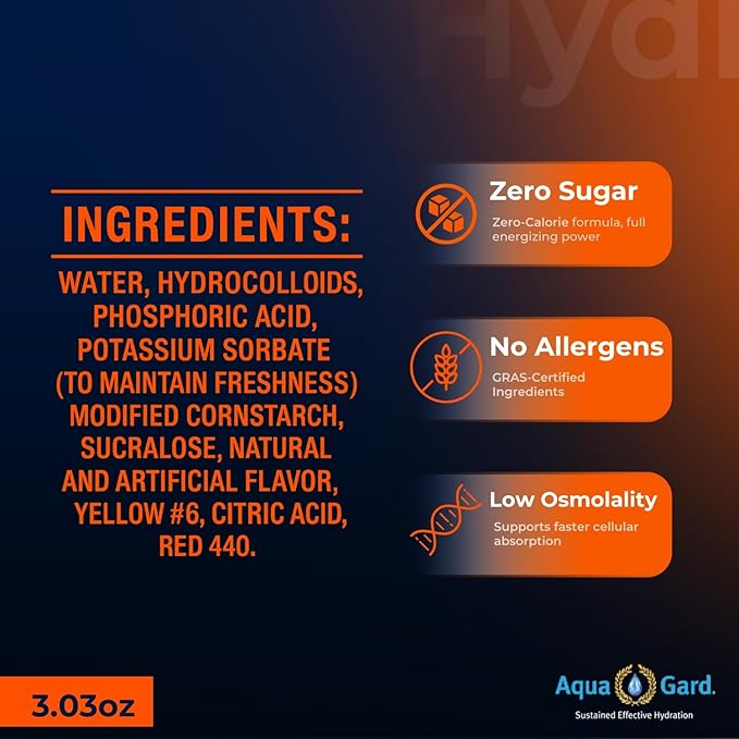 Aqua-Gard Emergency Water Gel - Survival Water Pouches for Disaster Relief | 200% More Effective Hydration | Emergency Water Pouches for Water Emergency Kit Supply for Extreme Conditions (25 Pack)