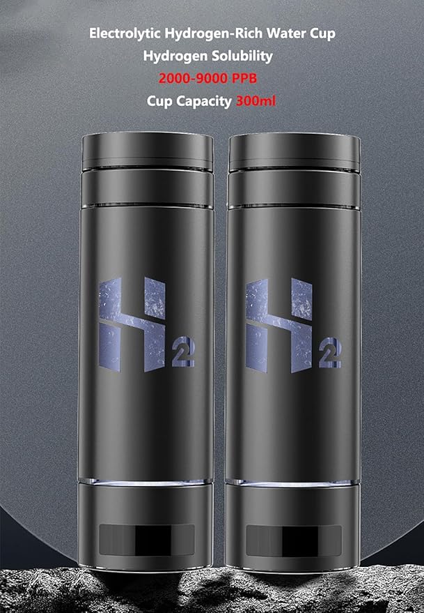High-Concentration Portable Hydrogen Water Bottle Generator – 300ml Rechargeable Smart Hydrogen Cup | Rich Hydrogen Water for Daily Wellness, Travel, Fitness, Gift Giving