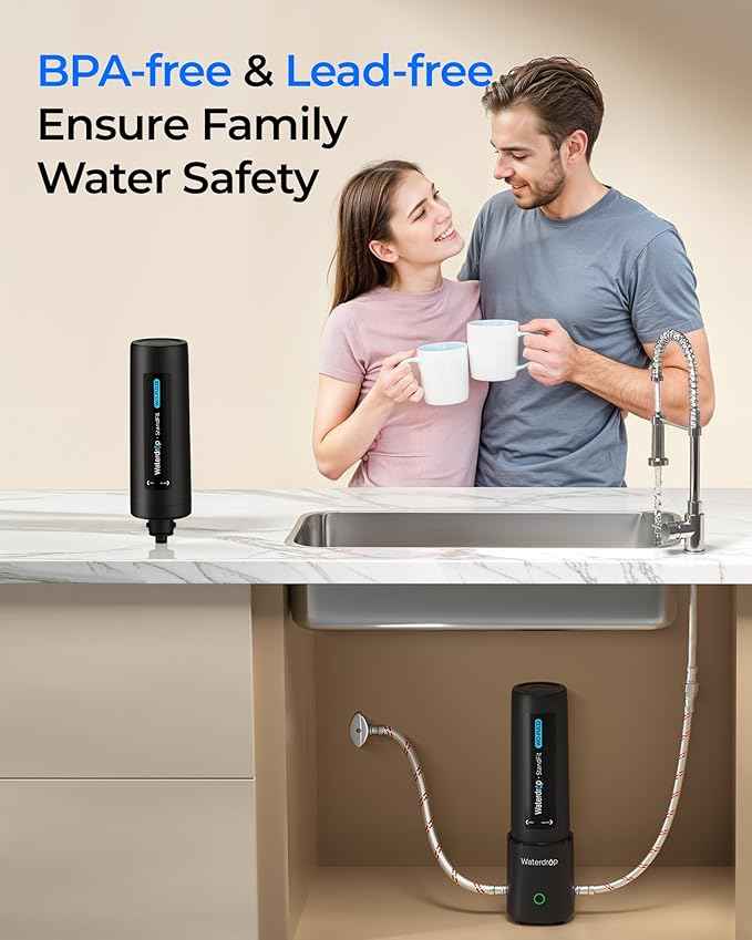Waterdrop FUL12 Replacement for 10UA PRO/10UB PRO/UL12A/UL12B Under Sink Water Filter, Reduces PFAS, PFOA/PFOS, Lead, Chlorine, Bad Taste & Odor, 11000 Gallons (NOT Replacement for 10UA/10UB)