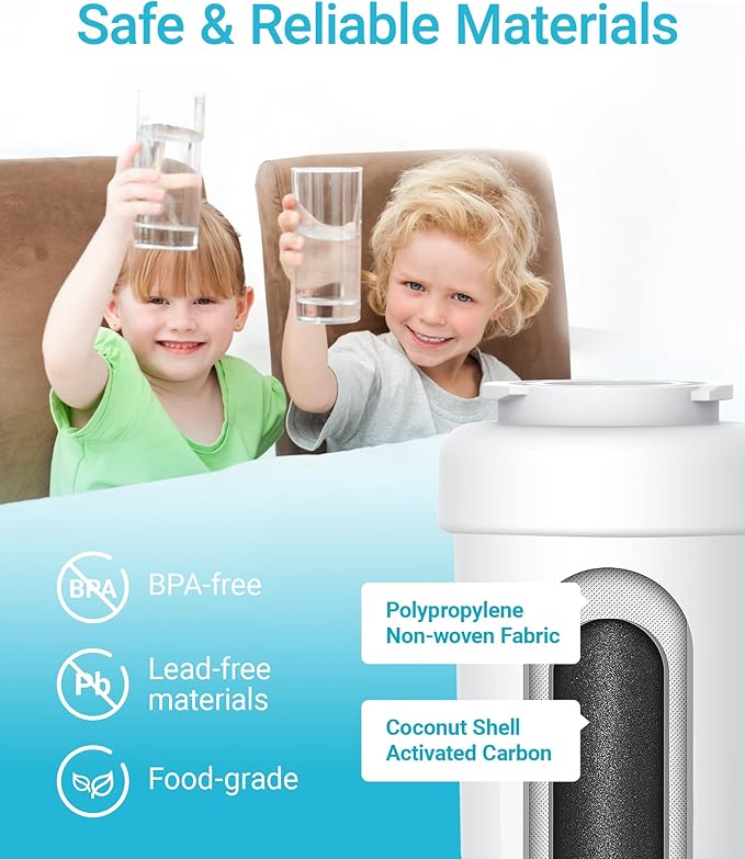 AQUA CREST AQF-FF13 Replacement for GE® MWF®, SmartWater® MWFP, MWFINT, MWFA, GWF, HDX FMG-1, Kenmore® 9991 Refrigerator Water Filter