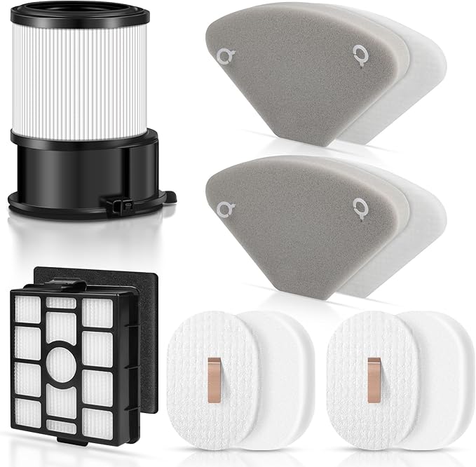 10 Pack HEPA Filters for Shark PowerDetect with Auto-Empty Cordless Vacuum IP3251 IP3251C, 1 Post-Motor Filter, 2 Pre-motor Foam and Felt Filters, 1 Dock HEPA Filter, 2 Dock Foam and Felt Filter - AquaVibe