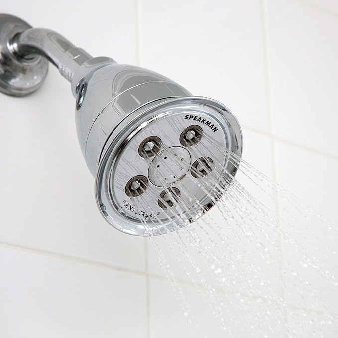 Speakman, Polished Chrome S-2005-HBF-E175 Hotel Pure Multi-Function Shower Head with Filter, 1.75 GPM