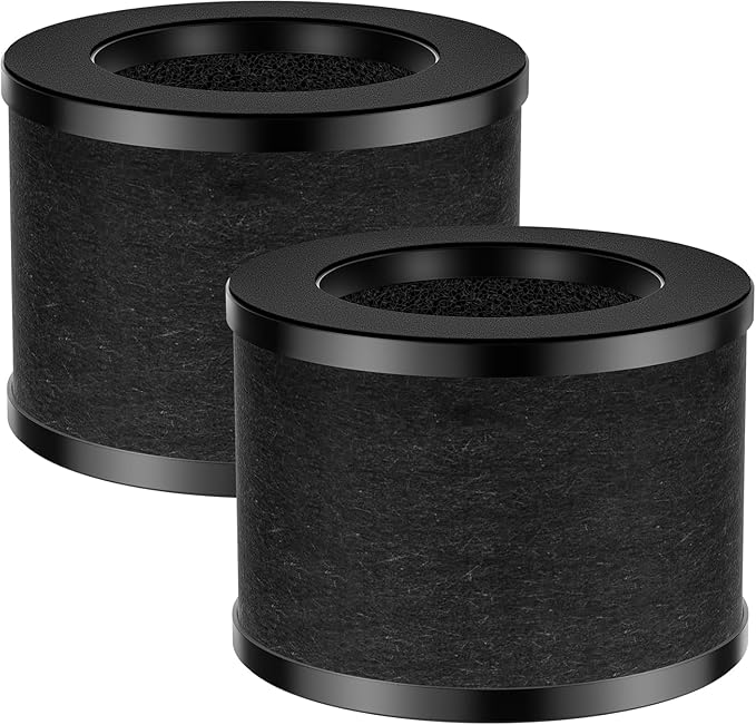 TZ-K1 Replacement Filter Compatible with ToLife TZ-K1 Filter, with FreAire KN6391, with Aroeve MK01 MK06 MG01JH Filter, 3-in-1 H13 HEPA Filter 360° Rotating, Activated Carbon and Pre-filter, 2 Pack