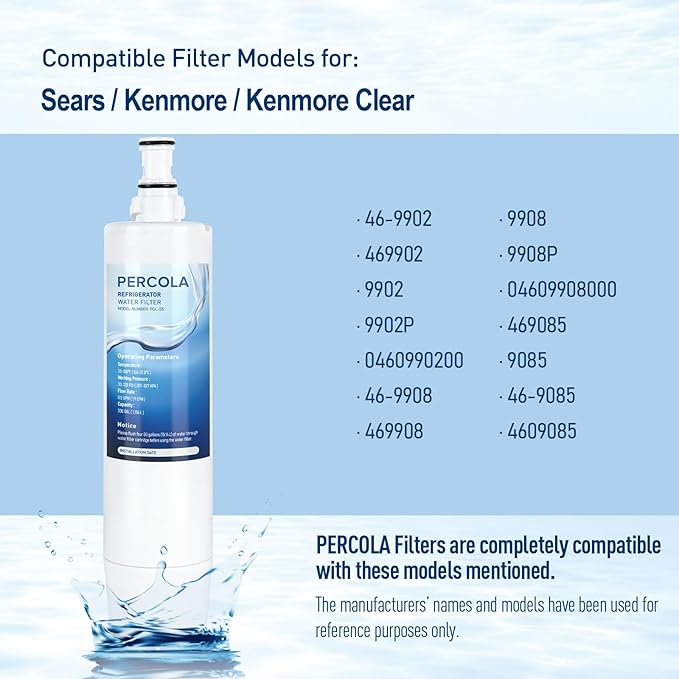 9085 Water Filter Replacement for Kenmore 46-9085, 9085, 4609085, 46-90102, 90102, 4690102, 46-9902, 46-9908, 9908 (3 Pack)