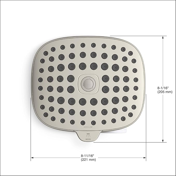 KOHLER R24670-G-BN Aquifer Filtered Showerhead with Water Filter System, Multifunction Shower Head with Filters Combo Kit for Skin and Hair, Vibrant Brushed Nickel