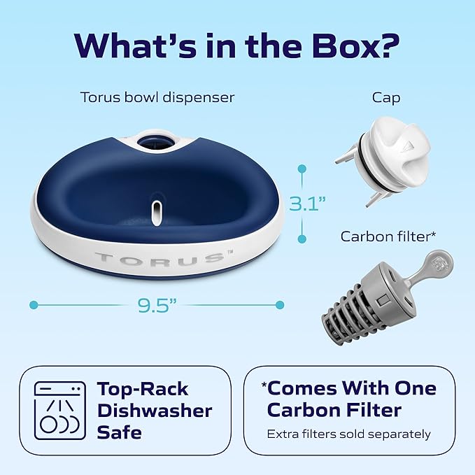Mini Filtered Portable Automatic Pet Water Dispenser [Upgraded 2026], 1L / 34oz, No Spill, Noise-Free Dog Water Bowl Dispenser, No Power, Ideal for Small Dogs and Cats
