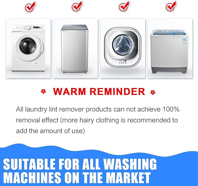 Reusable Pet Hair Remover for Laundry, Effective Cat & Dog Hair Catcher for Washer & Dryer, Lint and Fur Remover for Clothes, Bedding, Safe and Durable for All Fabrics (6) - AquaVibe