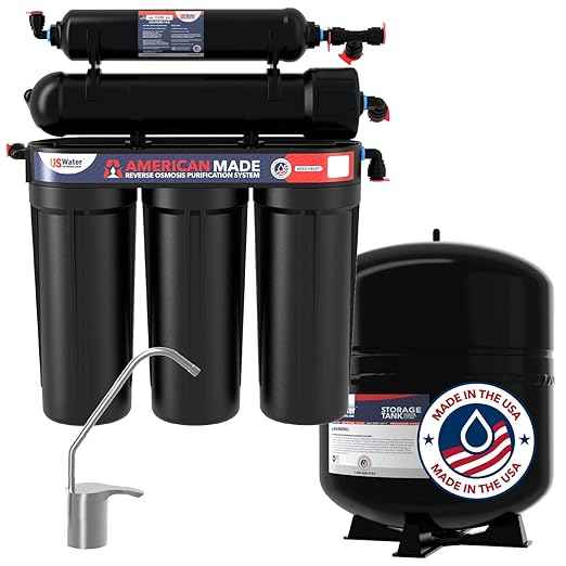 US Water Systems The All American 5 Stage Reverse Osmosis Water Filter – Made in USA, BPA-Free Under Sink Water Filter, High-Efficiency Reverse Osmosis System, Lifetime Support - Chrome Faucet