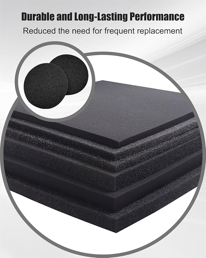 Filter Sponge Replacement Accessories Fit for Neabot Neakasa P1 Pro Pet Grooming Kit & Vacuum, 3.74'' Diameter Circle 10 pack - AquaVibe