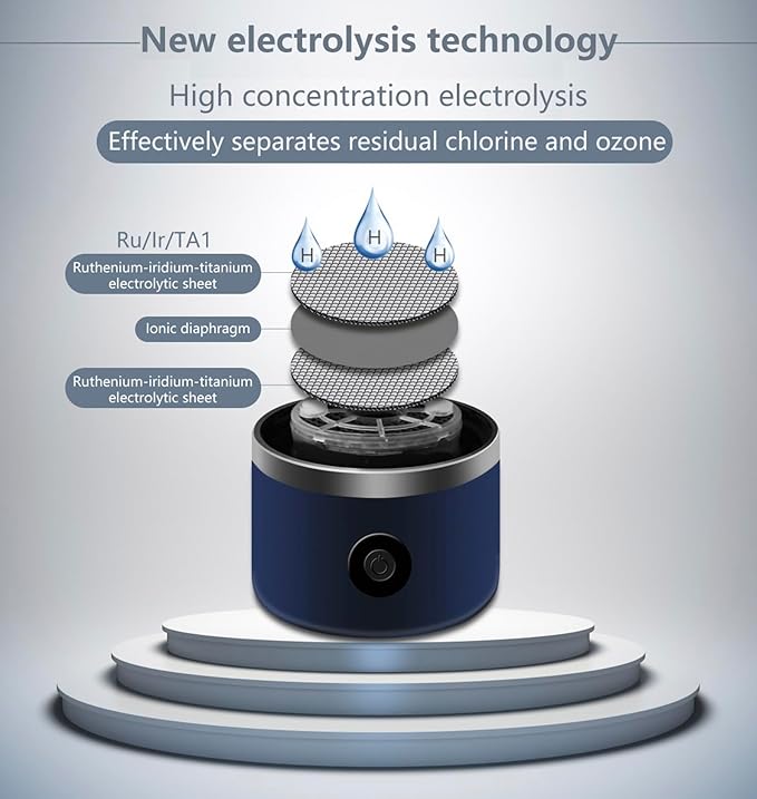 300mL Portable H2 Ionizer Water Machine, Healthy Alkaline Hydrogen Water Maker, with SPE and PEM Technology, 1500ppb Hydrogen Concentration, Sleep Improvement