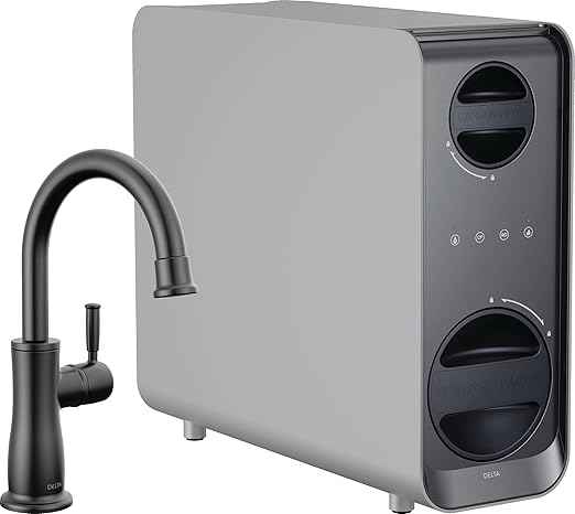 Delta Faucet Clarifi Under Sink Reverse Osmosis Water Filter System with Matte Black Traditional Beverage Dispenser Faucet