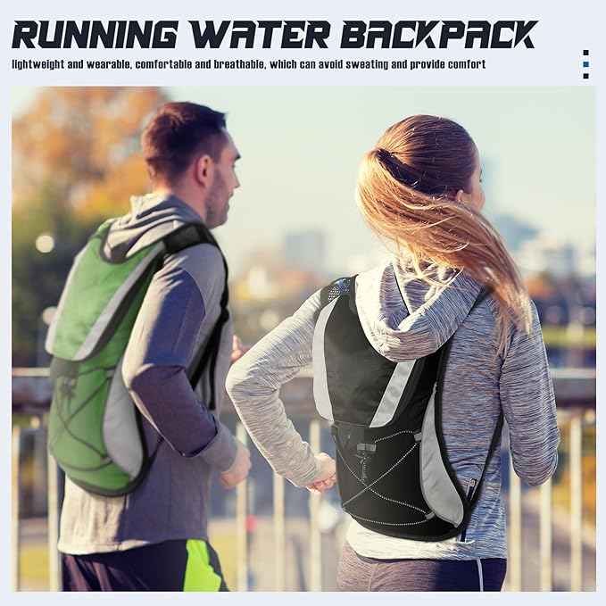 Buryeah 5 Pcs Hydration Backpack Pack with 5 Pcs 2L Water Bladder Lightweight Water Backpack with Hydration Bladder Hydration Backpack Hiking Backpack Water Rucksack Backpack Bladder Bag for Adults