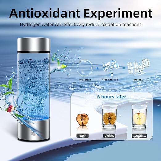 Hydrogen Water Bottle, Portable Hydrogen Water Bottle Generator, Rechargeable Hydrogen Water Generator, Suitable for Home, Travel and Office