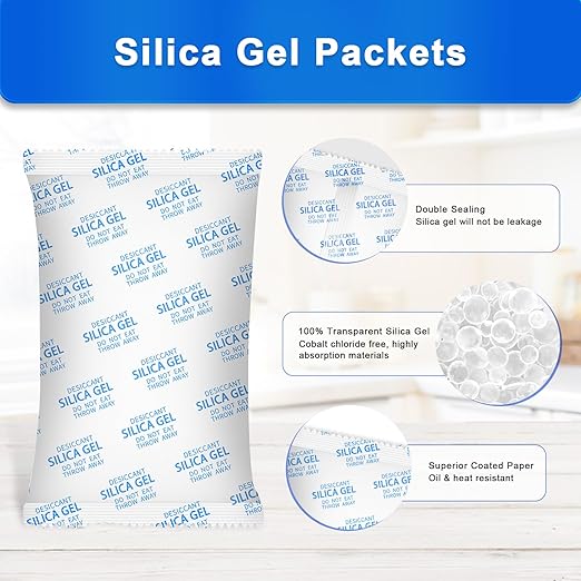 Large Silica Gel Packets, 600 Gram 3 Packs Desiccant Packs Reusable, Dehumidifier Packs for Car Desiccant, Large Moisture Absorbers for Car, Safe, 3D Filaments, Basement Garage