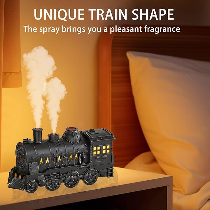 Train Diffusers for Essential Oils,300ml Magic Train Diffuser, Large Room Remote Control Aromatherapy Diffuser, Ultrasonic Cool Mist Humidifier Auto Off for Office Bedroom