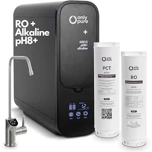 600 GPD Tankless Reverse Osmosis Water Filter System, Intelligent Dual Flow Alkaline RO with Real-Time TDS Display, NSF Certified Under Sink Water Purifier