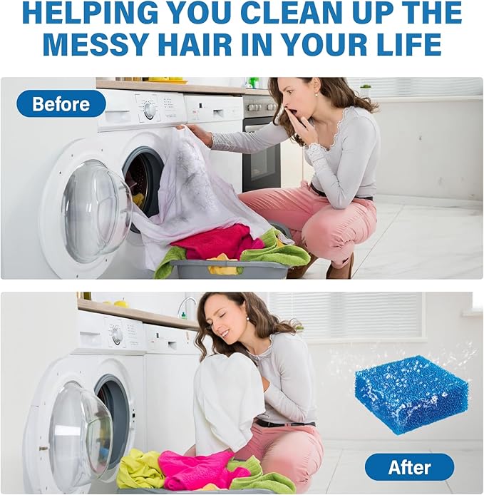 Pet Hair Remover for Laundry, Effective Laundry Pet Hair Catcher for Washer & Dryer, Reusable Lint Remover for Clothing Dog Cat Fur Remover, 6 Pcs