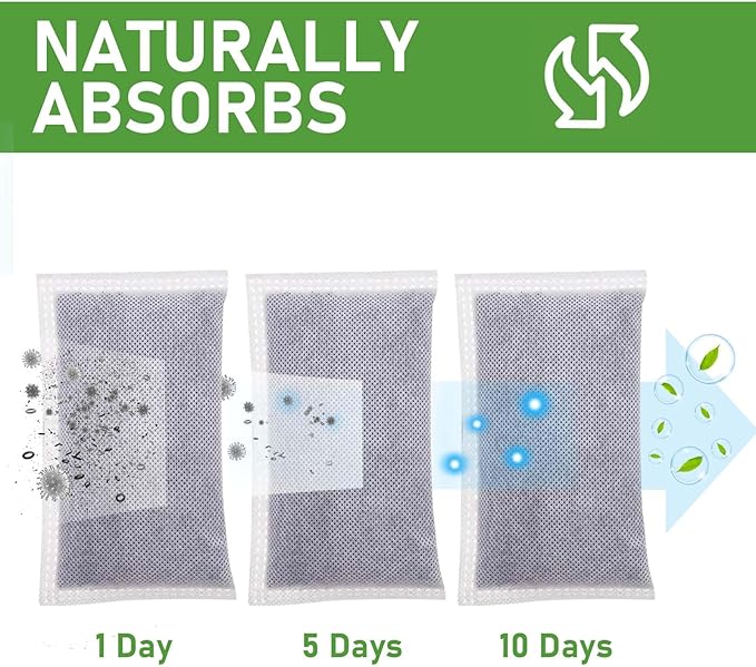 Activated Charcoal Odor Absorber Diaper Pail Deodorizer for itouchless 8 Gallon & Larger, Trash Can Deodorizer Odor Filter Refill for itouchless 13 Gallon Diaper Garbage Can (3 Pack)