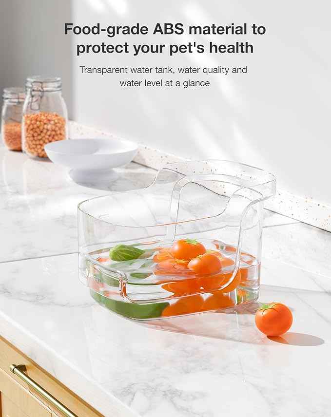 2L Cat Water Fountain with 8-Layer Filtration, Dual Flow Modes, Ultra-Quiet Anti-Dry Burn Pump & Food-Grade ABS for Cats, Dogs & Multi-Pet Households