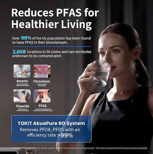 TOKIT T1 Pro Reverse Osmosis Water Filter Countertop, NSF/ANSI 58, RO Whole House Water Filter System with Alkaline Remineralization Filter and Instant Heating Tech, No Installation