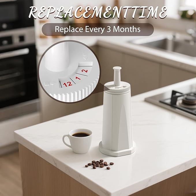 Replacement Water Filter for Breville Espresso Machine Barista Touch Bes880, Barista Pro BES878, Oracle Touch BES990, Oracle BES980, Dual Boiler BES920 Bambino ClaroSwiss Sage, Pack of 4 - AquaVibe