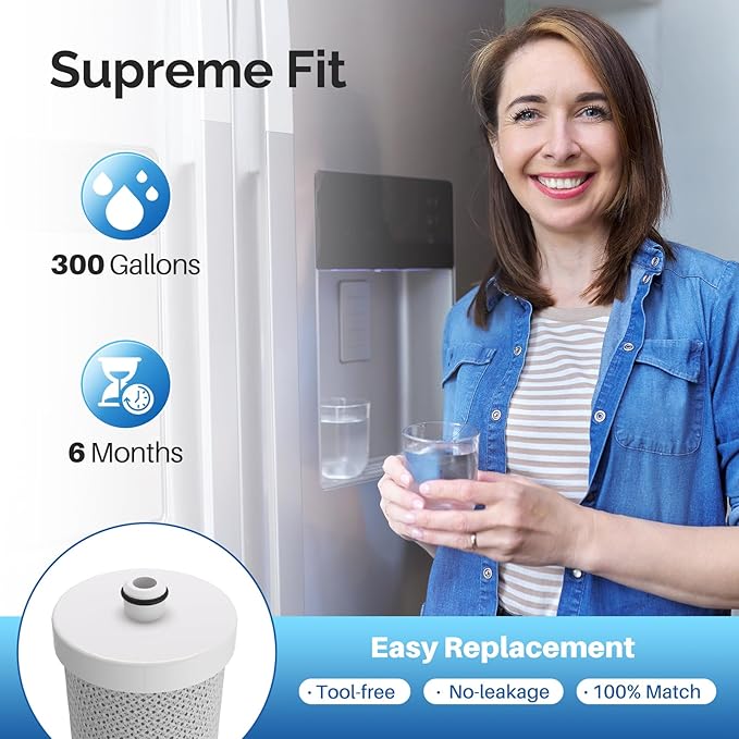 ICEPURE WF1CB Refrigerator Water Filter Replacement for Frigidaire PureSource WFCB, WF1CB, RG100, NGRG2000, WF284, 9910, 469906, 469910, Pack of 4