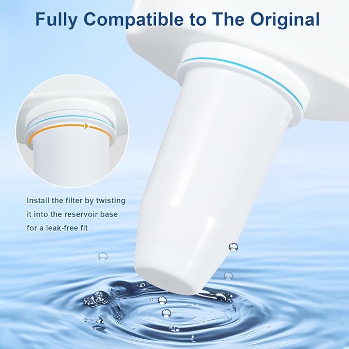 Upgraded 5-Stage Water Filter Replacement for Zero Pitcher & Dispenser, Reduces Lead, Chromium, PFOA & PFOS, Compatible with ZR-001, ZR-004, ZR-017, 8-Pack