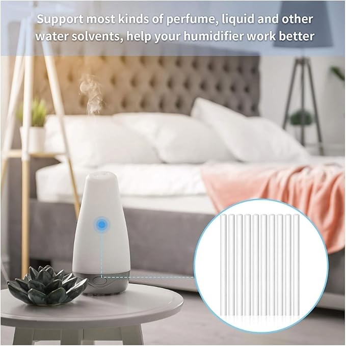 50pcs Multi Purpose Quick Absorption Fibre Cotton Humidifier Sticks Replacement Set Retention Diffusers Wicks - AquaVibe