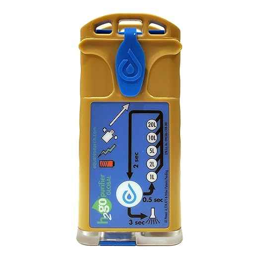 H2gO Global Survival Water Purifier, 2.5 mg/L, Camping Water Purifier, Tactical Survival Gear, Emergency Water Filtration. Hiking Gear Essential with Virtually Unlimited Purification.