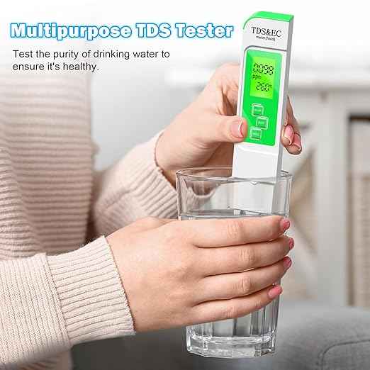 New 4 in 1 TDS Meter - TDS EC & Temperature(°C,°F) Meter,Accurate & Reliable Digital Water Testing Kits for Drinking Water, Tap, Well, Swimming Pool,Hydroponics, Aquarium, RO/DI System (Green)