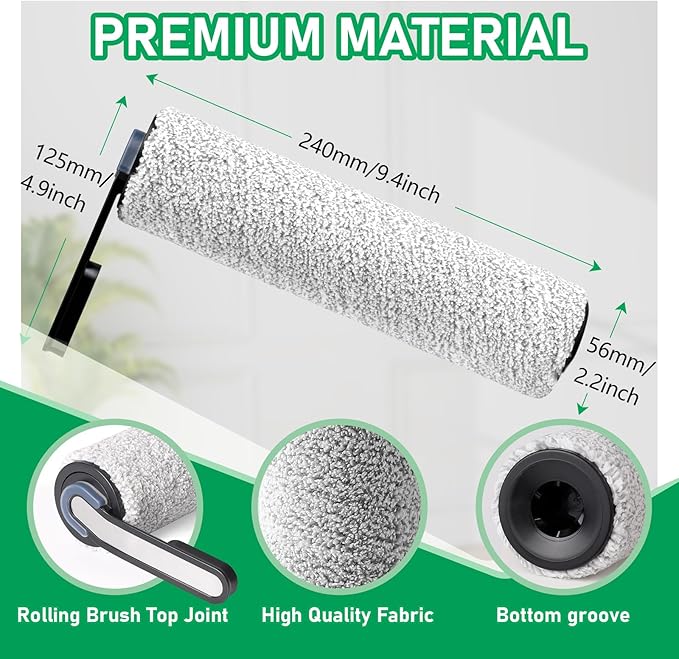 Only iFLOOR 5 Breeze Roller Brush Replacement and Vacuum Filter Kit Compatible with Tineco iFloor 5 Breeze Wet Dry Vacuum Replacement Parts,3 Roller Brushes,3 HEPA Filters,1 Cleaner Brush - AquaVibe