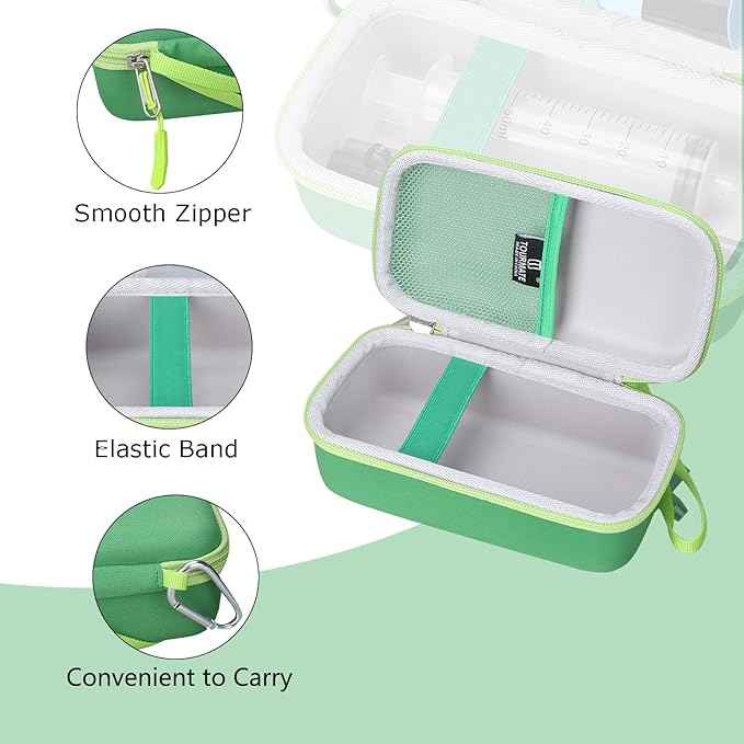 Water Filter for Sawyer Products Mini Water Filtration System, Protective Carrying for Drinking Straw, Squeeze Pouch and Other Accessories (Green)