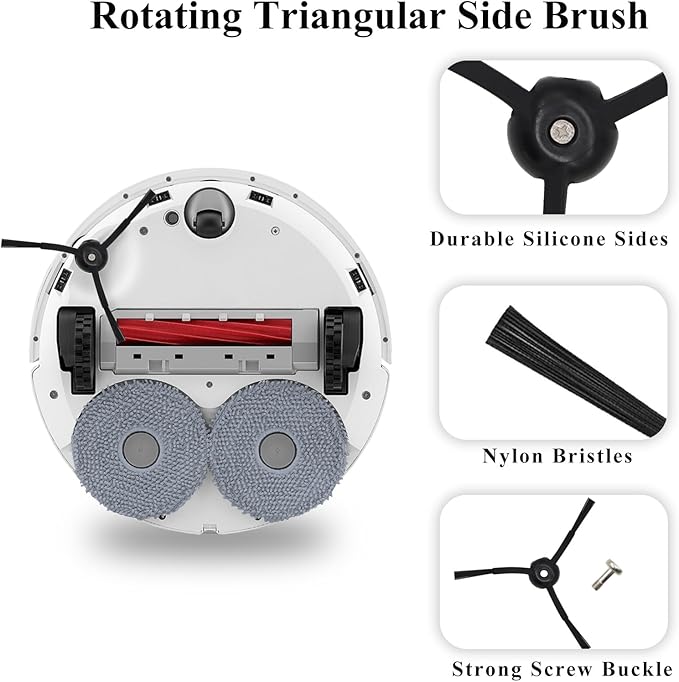 Accessories Kit for Roborock Qrevo S/Qrevo Plus/Qrevo Pro/Qrevo MaxV 【Not for Q Revo】Robot Vacuum, 2 Main Brush Roller, 4 Hepa Filters,4 Mop Pads, 4 Dust Bags, 6 Side Brush, 22 Pack Replacement Parts - AquaVibe