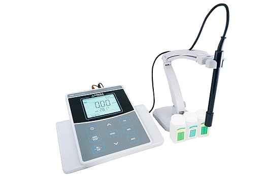 Apera Instruments AI522 EC800 Laboratory Benchtop Conductivity/TDS/Salinity/Resistivity/Temp. Meter Kit, 1% F.S Accuracy, GLP Data Management (USB output), Plastic/Glass