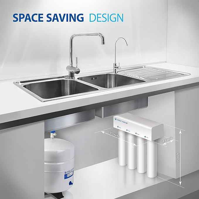 APEC Water Systems RO-Twist Supreme 75 GPD Quick Change Twist Filter Reverse Osmosis Drinking Water Filtration System