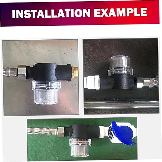 G1/2 50 Stainless Steel Mesh RV Inline Water Filter with Rubber Seal, Heavy‑Duty Sediment Filter for Boat, Yacht, Garden Hose & Camping Water Systems