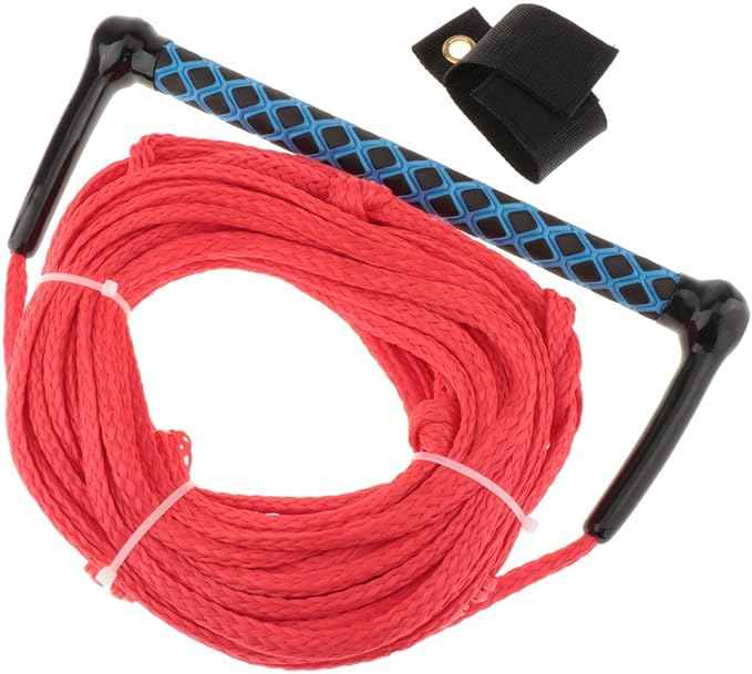 Water Ski Rope, Wakeboard Surfing Tow Rope with Handle Grip, Multifunctional Wake 23M for Water Skis Wakeboard Accs