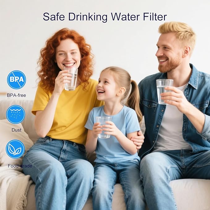 WD-PF-01A Plus Replacement Filters for All Waterdrop Pitcher and Dispenser Filtration Systems, Reduces PFAS, PFOA/PFOS, Chlorine, Last Up to 3 Months or 200 Gallons, 1 Pack