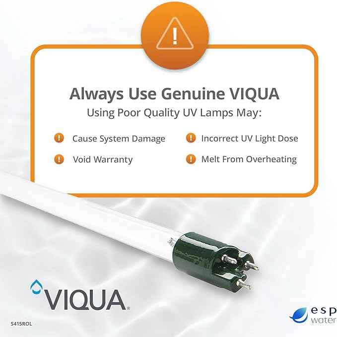 Viqua S415ROL UV Ozone Replacement Lamp for S2Q-OZ System – Genuine OEM 185nm Ozone Producing Bulb for Hot Tubs and Spas UV Lamp