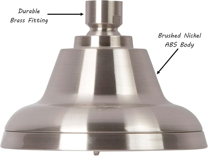 Shower Massage Head With Mist - High Pressure Boosting, Multi-Function, Massager Rainfall Showerhead For Low Flow Showers & Adjustable Water Saving Nozzle, 1.8 GPM - Brushed Nickel - AquaVibe