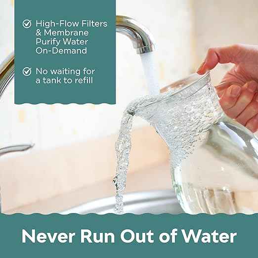 AMI Direct Flow Tankless RO Under-Sink Reverse Osmosis Water Filter System, 600 Gallons Per Day