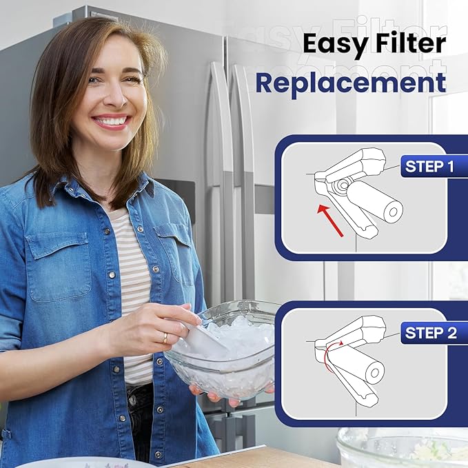 UKF8001 Replacement for EveryDrop Filter 4, Everydrop EDR4RXD1, UKF8001AXX-200, UKF8001P, Whirlpool 4396395, 469006, FMM-2 MPF15090 WF-UKF8001, SGF-M9 Refrigerator Water Filter, 4PACK
