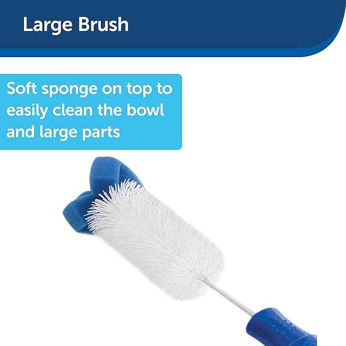 PetSafe Drinkwell Pagoda Pet Fountain and Cleaning Kit - 70 oz Ceramic Elevated Cat and Dog Water Fountain with Filters and Fountain Cleaning Brushes