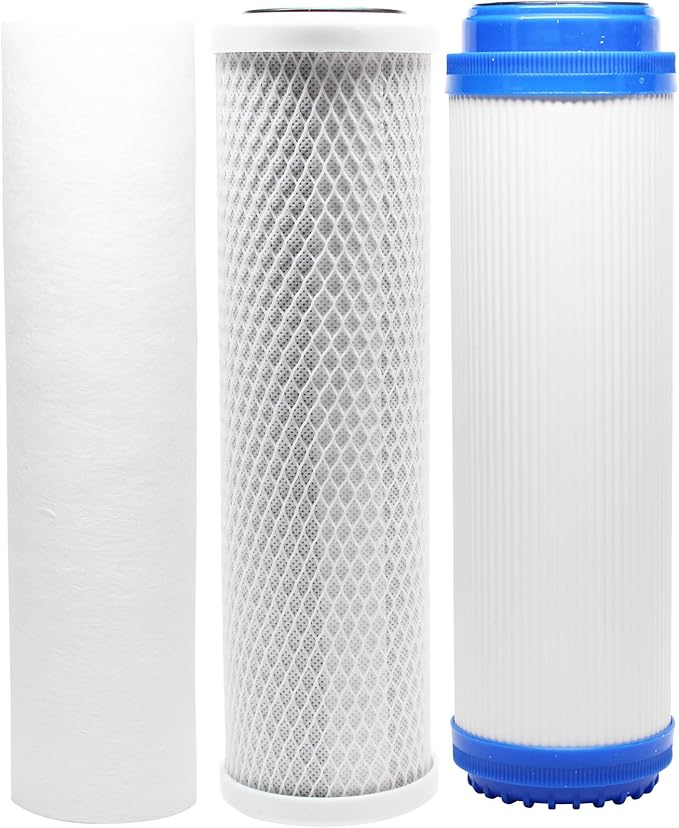 12-Pack Denali Pure Universal 10 inch Carbon Block, Sediment, GAC Filter - Compatible with iSpring RCC7, iSpring RCC7AK, iSpring RCS5T, iSpring RCC7P, iSpring RCC7AK-UV, AMPAC USA Reverse Osmosis