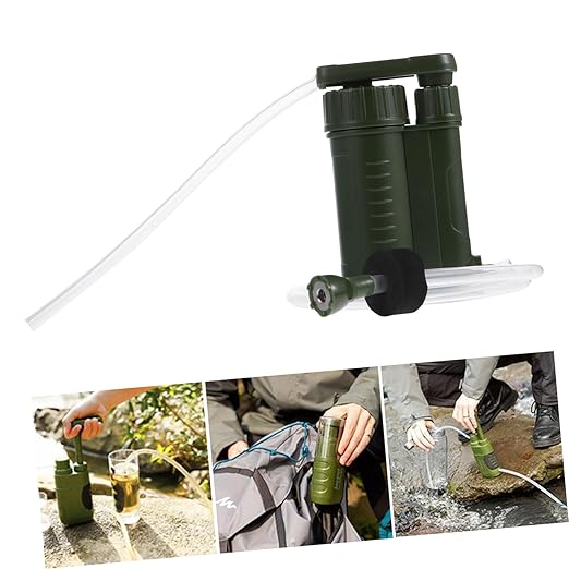 Abaodam 1Pc Portable Water Pump Emergency Water Purifier for Camping Hiking Outdoor Activities Removes Sediment Durable Reliable Water Filtration